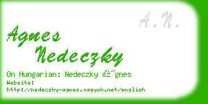 agnes nedeczky business card